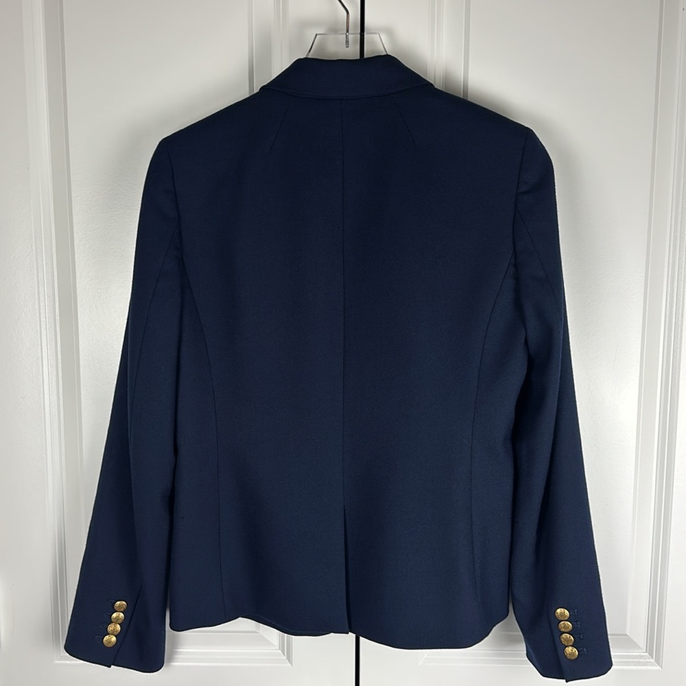 J. Crew Factory Keating Blazer 2 Button Notched Lapel Navy Blue - Picture 4 of 7